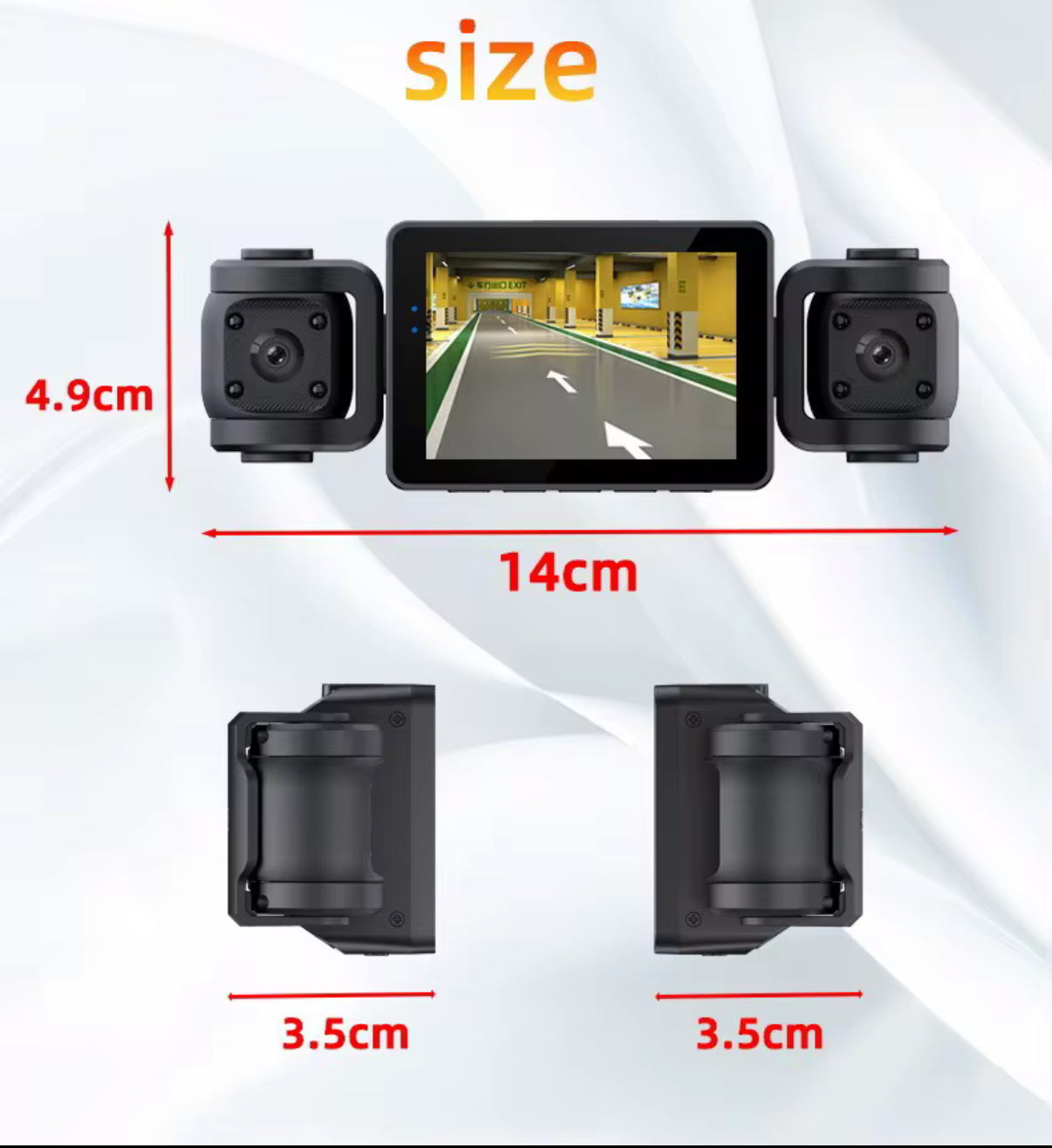 Black Box Video Recorder 4-Channel Dash Cam with 2-Inch IPS Screen, 4 Cameras, and Night Vision Features