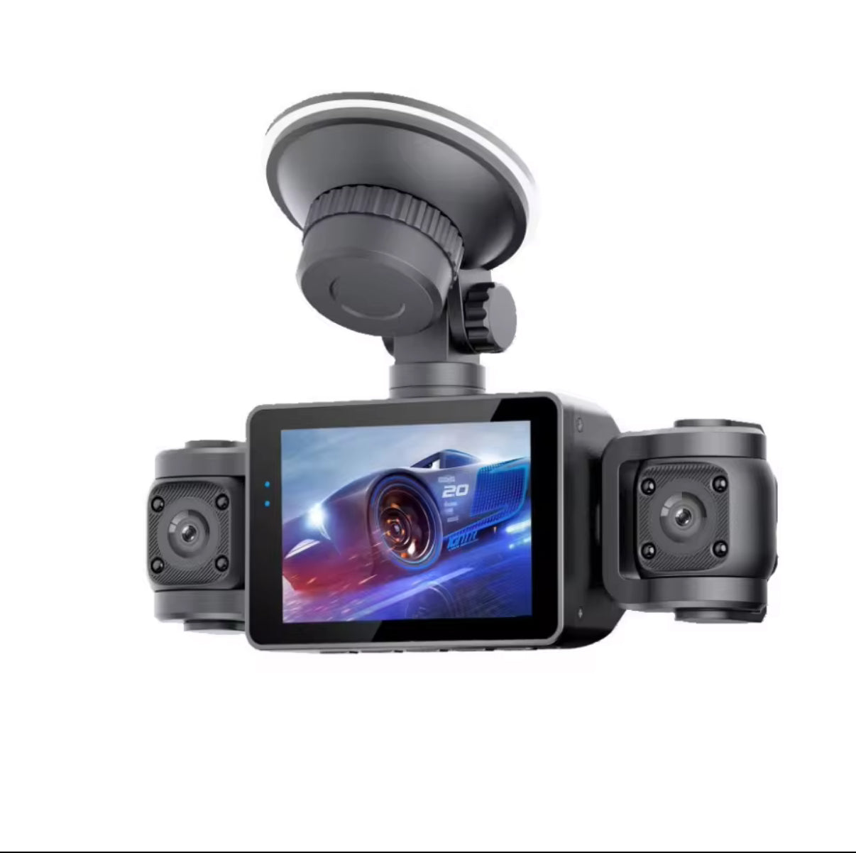 Black Box Video Recorder 4-Channel Dash Cam with 2-Inch IPS Screen, 4 Cameras, and Night Vision Features