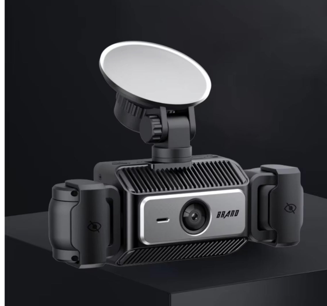 Black Box Video Recorder 4-Channel Dash Cam with 2-Inch IPS Screen, 4 Cameras, and Night Vision Features